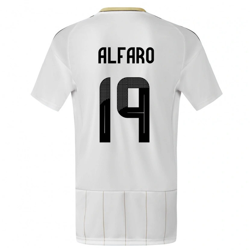 Danxen Kinder Costa Rica Leonardo Alfaro #19 Weiß Auswärtstrikot Trikot 24-26 T-Shirt Schweiz