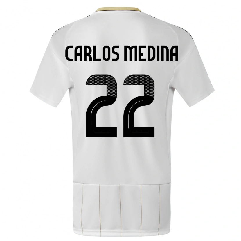 Danxen Kinder Costa Rica Luis Carlos Medina #22 Weiß Auswärtstrikot Trikot 24-26 T-Shirt Schweiz