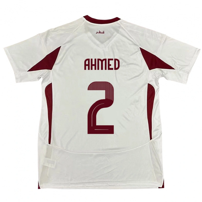 Danxen Kinder Katar Hazem Ahmed #2 Weiß Auswärtstrikot Trikot 24-26 T-Shirt Schweiz