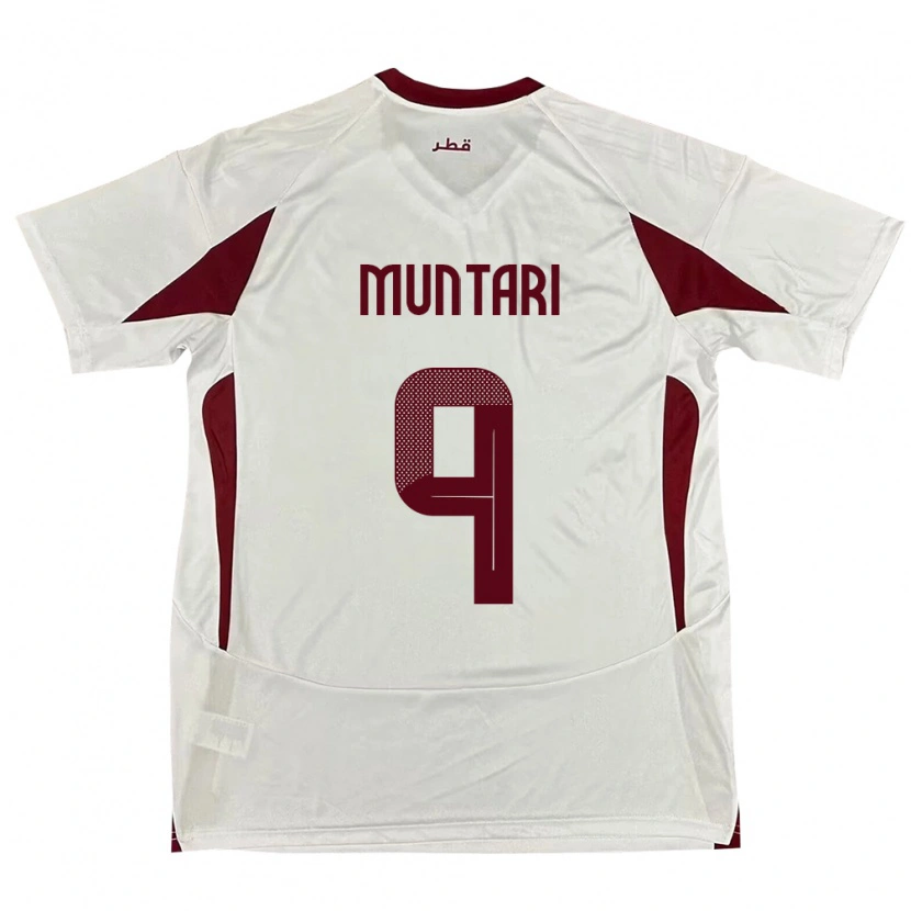 Danxen Kinder Katar Mohammed Muntari #9 Weiß Auswärtstrikot Trikot 24-26 T-Shirt Schweiz