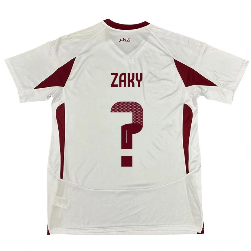 Danxen Kinder Katar Abdelrahman Zaky #0 Weiß Auswärtstrikot Trikot 24-26 T-Shirt Schweiz