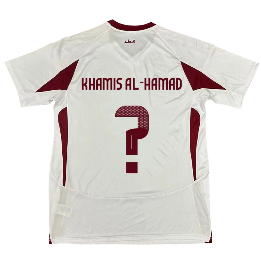 Danxen Kinder Katar Saoud Khamis Al-Hamad #0 Weiß Auswärtstrikot Trikot 24-26 T-Shirt Schweiz