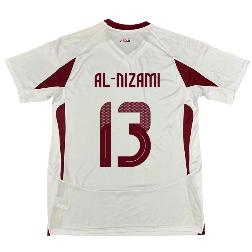 Danxen Kinder Katar Yousef Mohammad Al-Nizami #13 Weiß Auswärtstrikot Trikot 24-26 T-Shirt Schweiz