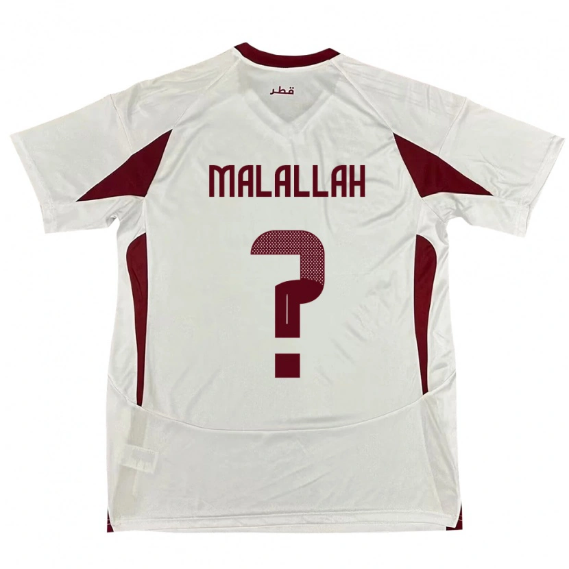 Danxen Kinder Katar Ali Malallah #0 Weiß Auswärtstrikot Trikot 24-26 T-Shirt Schweiz