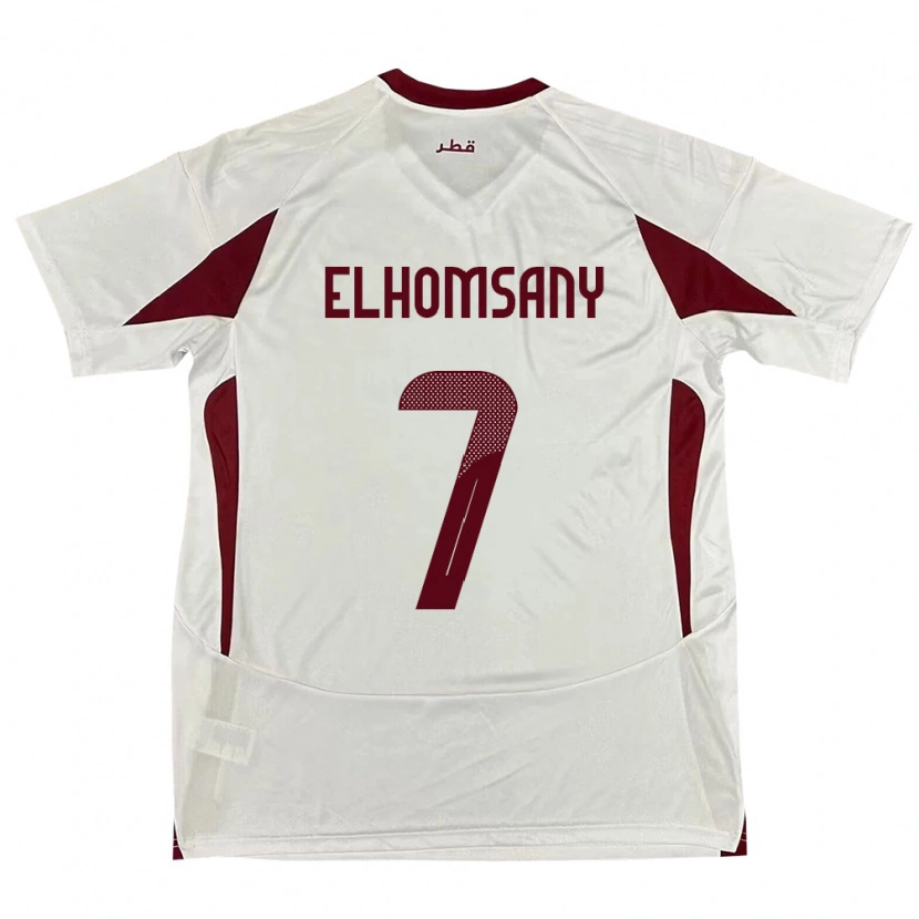 Danxen Kinder Katar Yasmeen Elhomsany #7 Weiß Auswärtstrikot Trikot 24-26 T-Shirt Schweiz