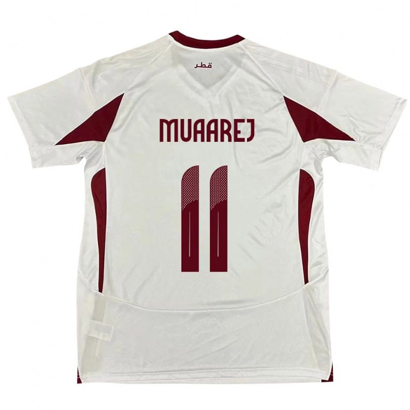 Danxen Kinder Katar Mooza Muaarej #11 Weiß Auswärtstrikot Trikot 24-26 T-Shirt Schweiz