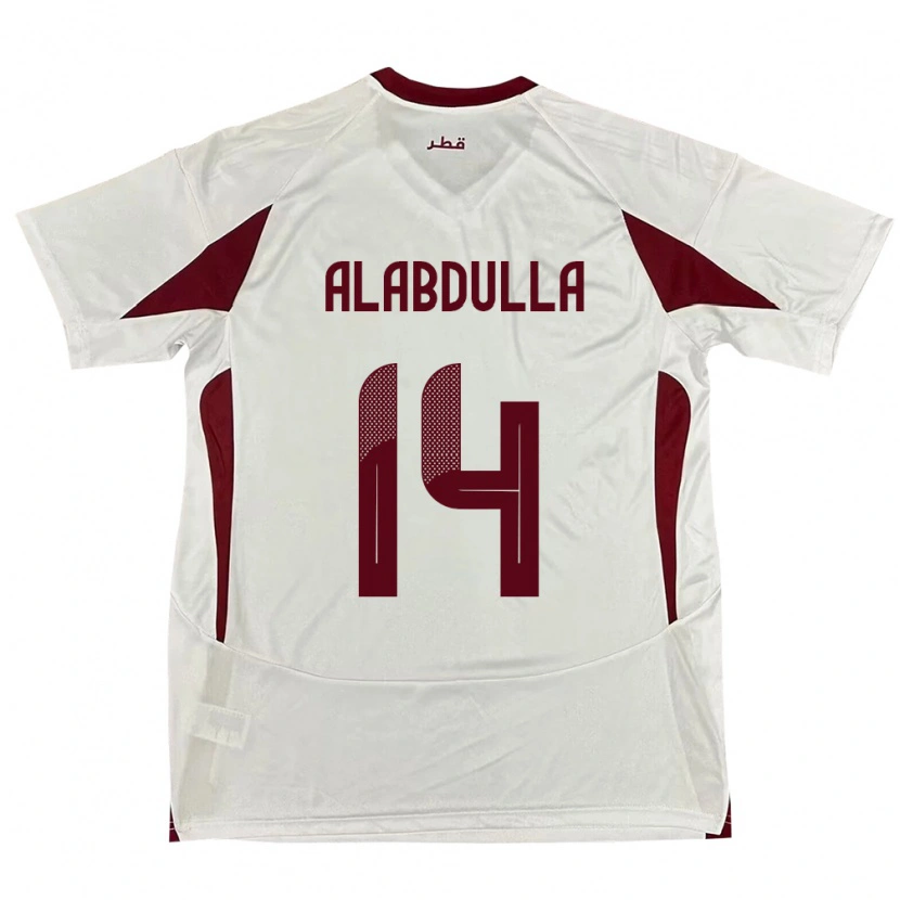 Danxen Kinder Katar Moudhi Alabdulla #14 Weiß Auswärtstrikot Trikot 24-26 T-Shirt Schweiz