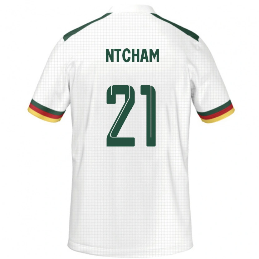 Danxen Kinder Kamerun Olivier Ntcham #21 Weiß Auswärtstrikot Trikot 24-26 T-Shirt Schweiz