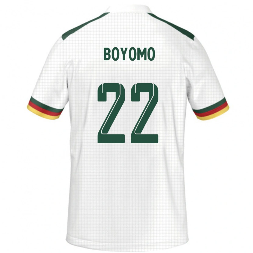 Danxen Kinder Kamerun Enzo Boyomo #22 Weiß Auswärtstrikot Trikot 24-26 T-Shirt Schweiz