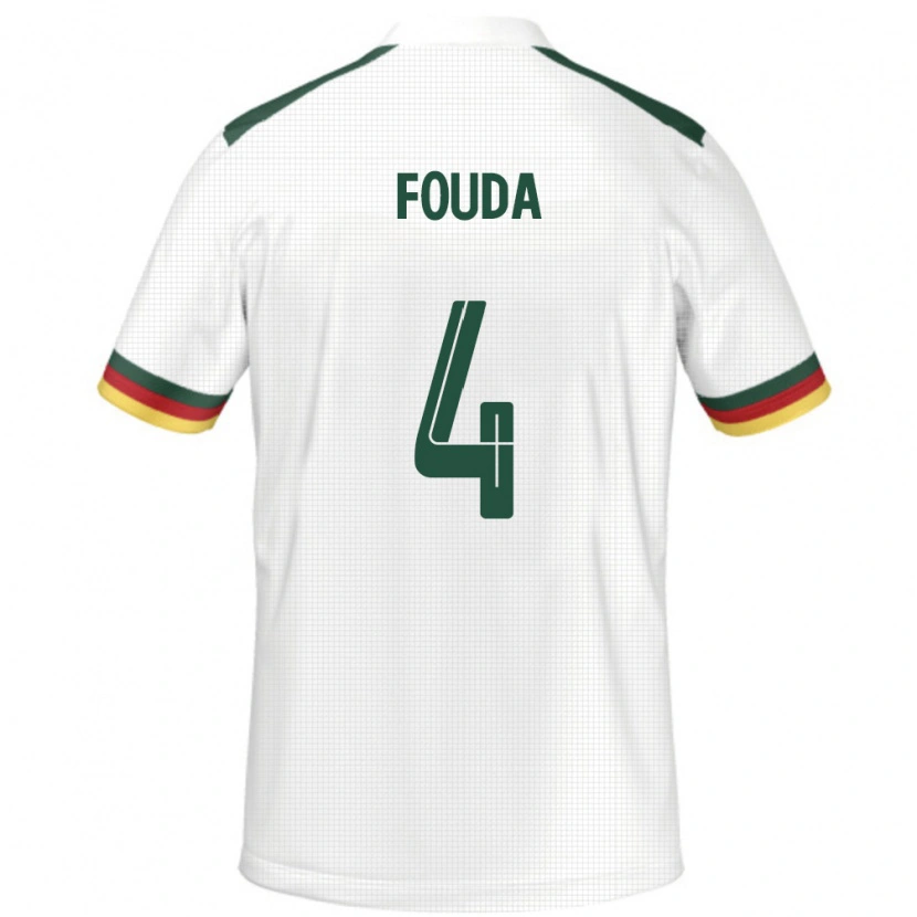 Danxen Kinder Kamerun Junior Fouda #4 Weiß Auswärtstrikot Trikot 24-26 T-Shirt Schweiz