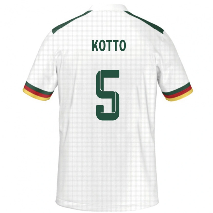 Danxen Kinder Kamerun Samuel Kotto #5 Weiß Auswärtstrikot Trikot 24-26 T-Shirt Schweiz