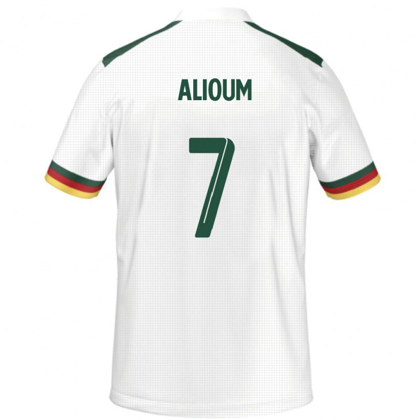 Danxen Kinder Kamerun Saidou Alioum #7 Weiß Auswärtstrikot Trikot 24-26 T-Shirt Schweiz