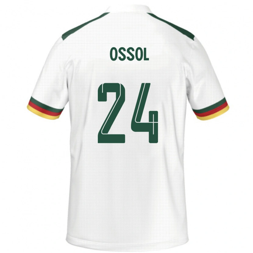 Danxen Kinder Kamerun Kevine Ossol #24 Weiß Auswärtstrikot Trikot 24-26 T-Shirt Schweiz