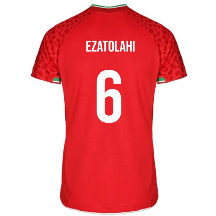 Danxen Kinder Iran Saeid Ezatolahi #6 Rot Auswärtstrikot Trikot 24-26 T-Shirt Schweiz