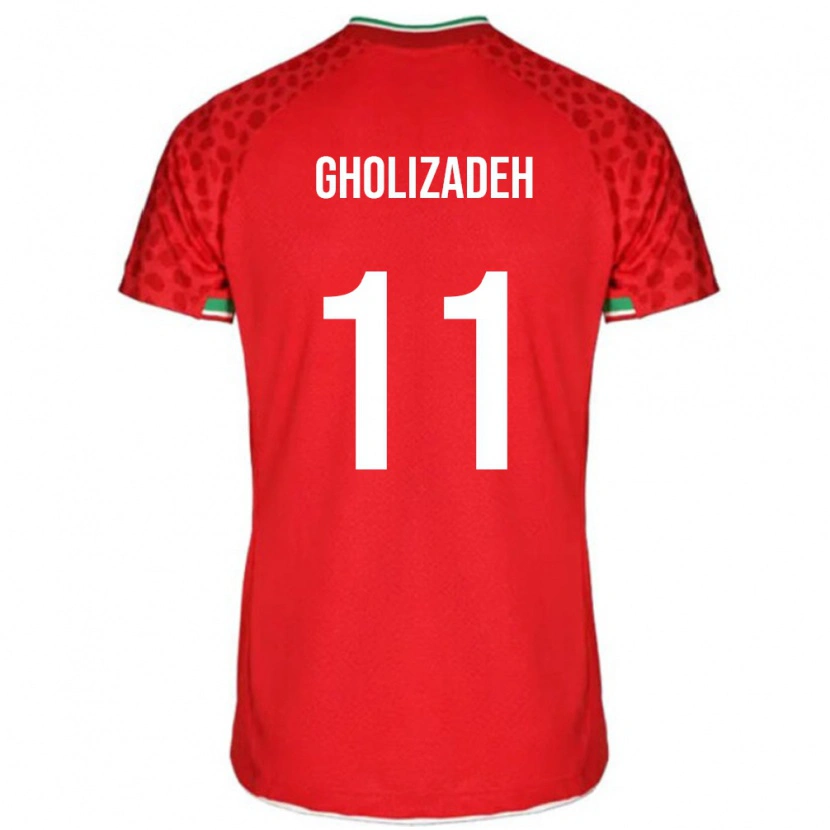 Danxen Kinder Iran Ali Gholizadeh #11 Rot Auswärtstrikot Trikot 24-26 T-Shirt Schweiz
