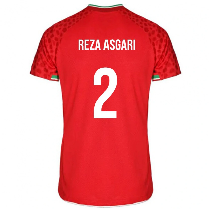 Danxen Kinder Iran Mohammad Reza Asgari #2 Rot Auswärtstrikot Trikot 24-26 T-Shirt Schweiz