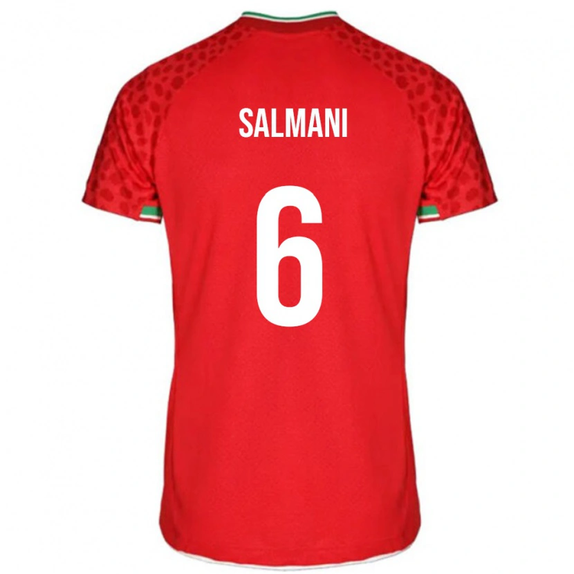 Danxen Kinder Iran Yasin Salmani #6 Rot Auswärtstrikot Trikot 24-26 T-Shirt Schweiz
