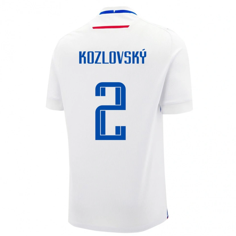 Danxen Kinder Slowakei Samuel Kozlovský #2 Weiß Auswärtstrikot Trikot 24-26 T-Shirt Schweiz