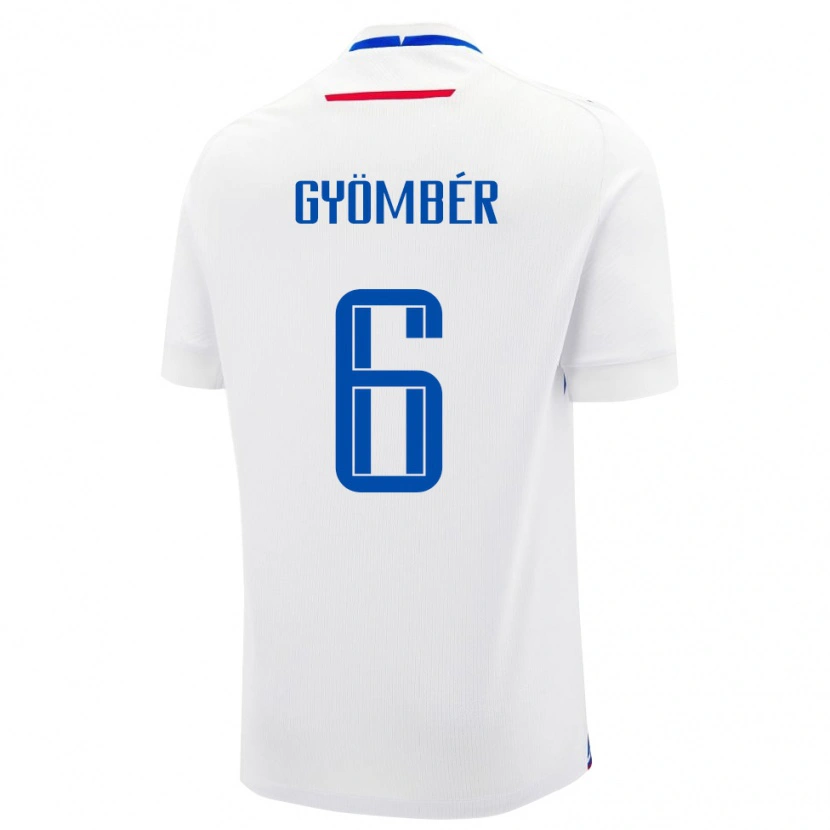 Danxen Kinder Slowakei Norbert Gyömbér #6 Weiß Auswärtstrikot Trikot 24-26 T-Shirt Schweiz