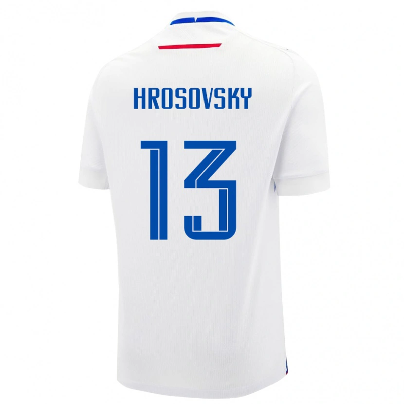 Danxen Kinder Slowakei Patrik Hrosovsky #13 Weiß Auswärtstrikot Trikot 24-26 T-Shirt Schweiz