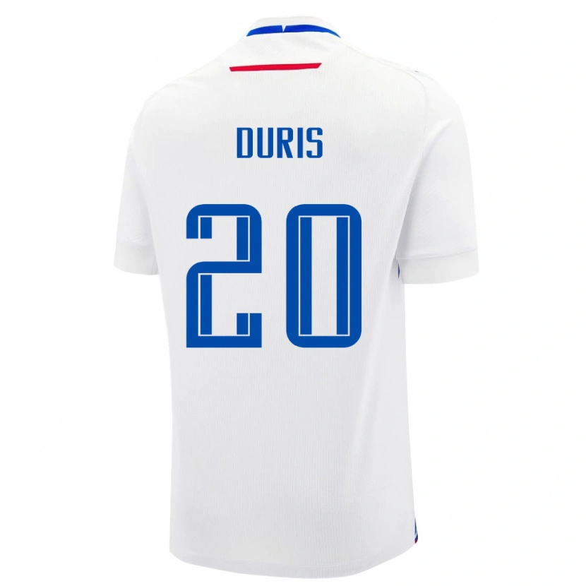 Danxen Kinder Slowakei David Duris #20 Weiß Auswärtstrikot Trikot 24-26 T-Shirt Schweiz