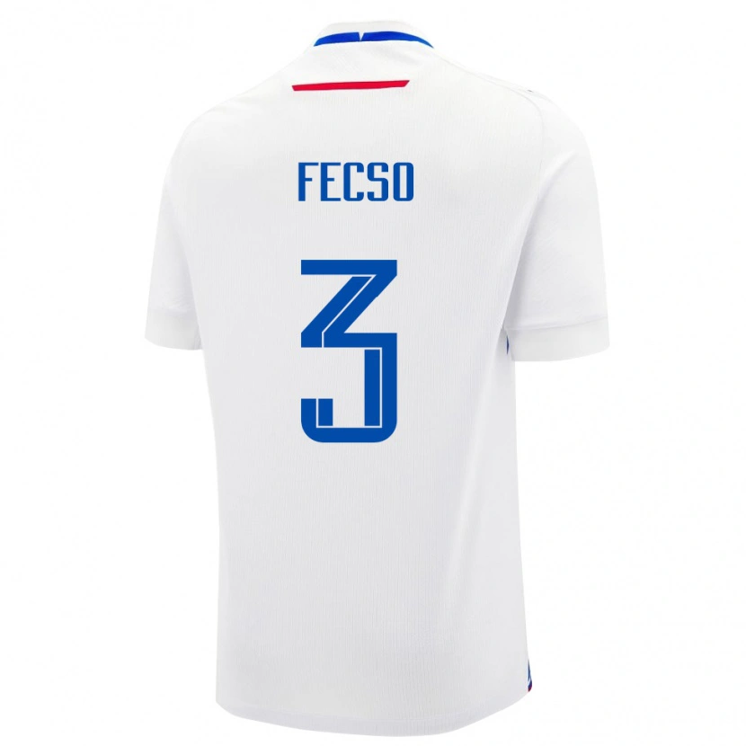 Danxen Kinder Slowakei Oliver Fecso #3 Weiß Auswärtstrikot Trikot 24-26 T-Shirt Schweiz