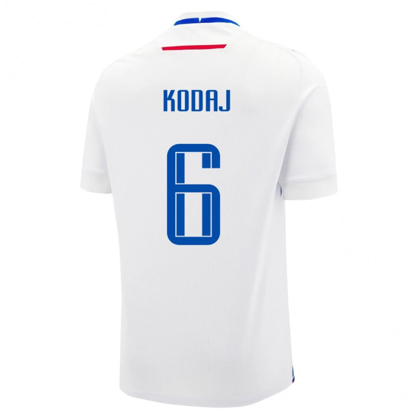 Danxen Kinder Slowakei Milan Kodaj #6 Weiß Auswärtstrikot Trikot 24-26 T-Shirt Schweiz