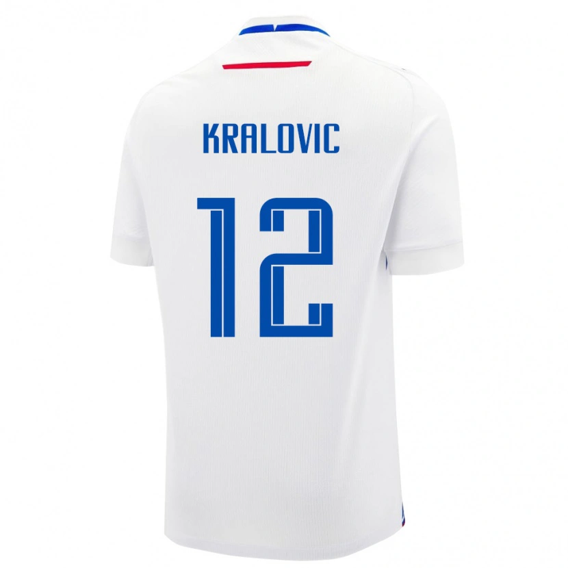 Danxen Kinder Slowakei Adam Kralovic #12 Weiß Auswärtstrikot Trikot 24-26 T-Shirt Schweiz