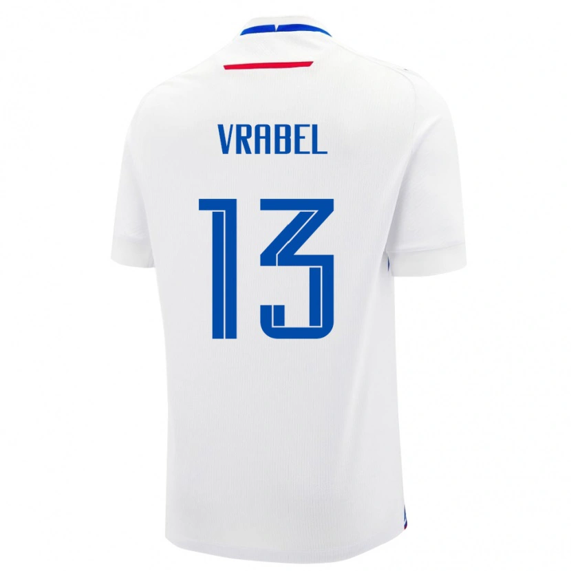 Danxen Kinder Slowakei Viliam Vrabel #13 Weiß Auswärtstrikot Trikot 24-26 T-Shirt Schweiz