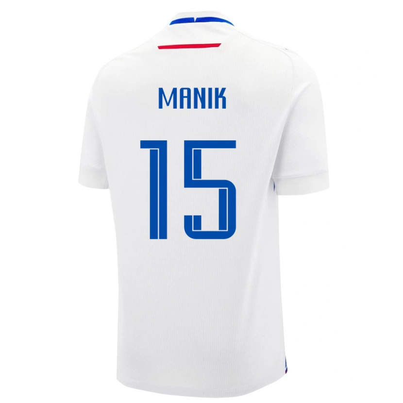 Danxen Kinder Slowakei Robert Manik #15 Weiß Auswärtstrikot Trikot 24-26 T-Shirt Schweiz