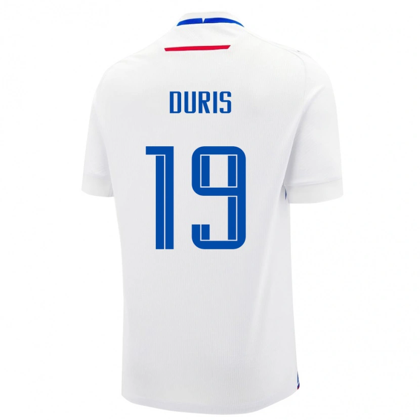 Danxen Kinder Slowakei Jakub Duris #19 Weiß Auswärtstrikot Trikot 24-26 T-Shirt Schweiz