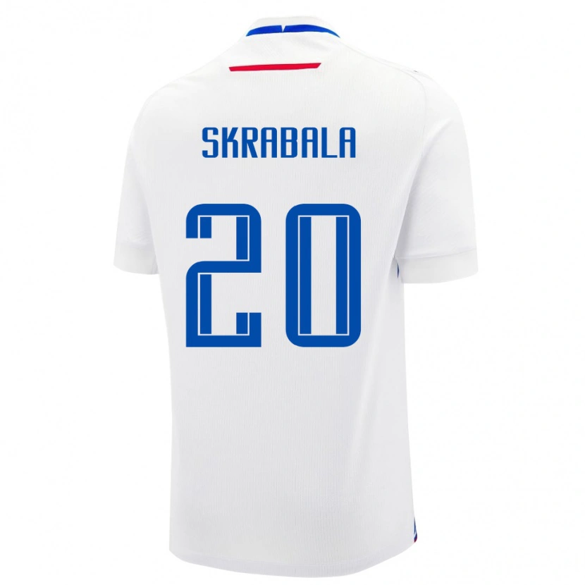 Danxen Kinder Slowakei Marko Skrabala #20 Weiß Auswärtstrikot Trikot 24-26 T-Shirt Schweiz