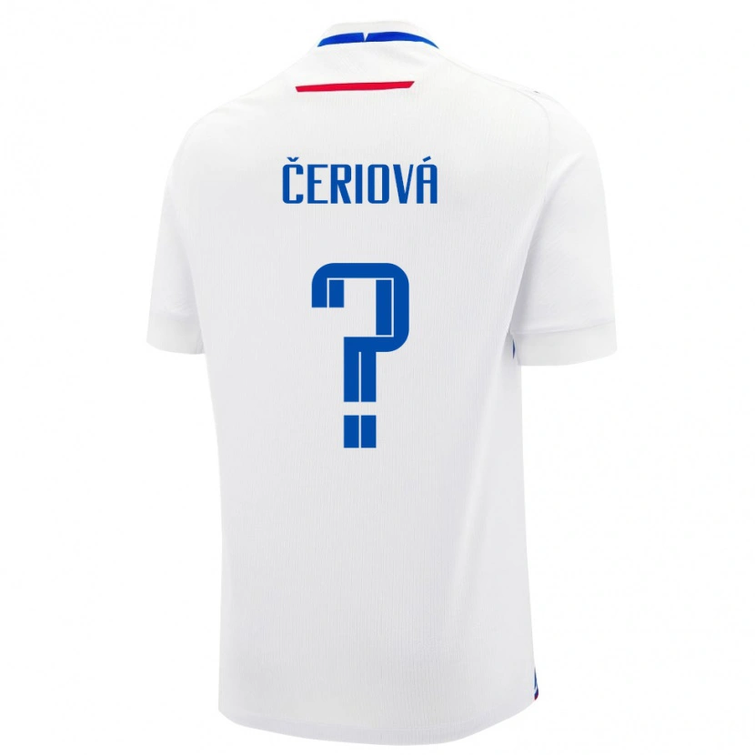 Danxen Kinder Slowakei Viktória Čeriová #0 Weiß Auswärtstrikot Trikot 24-26 T-Shirt Schweiz
