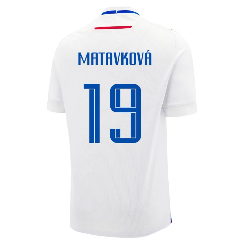 Danxen Kinder Slowakei Ľudmila Maťavková #19 Weiß Auswärtstrikot Trikot 24-26 T-Shirt Schweiz
