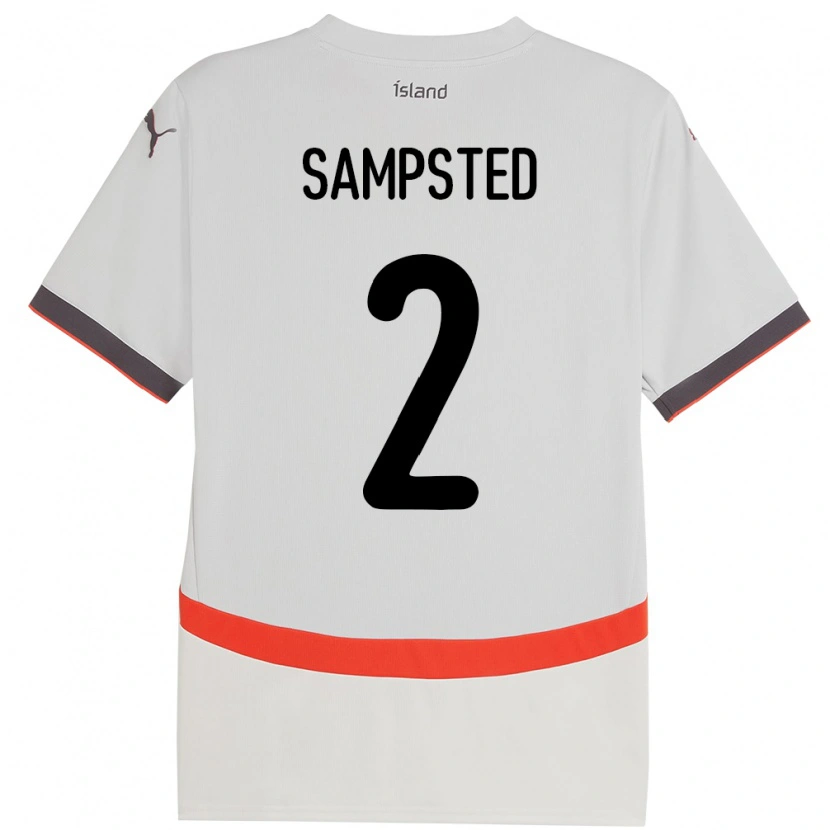 Danxen Kinder Island Alfons Sampsted #2 Weiß Auswärtstrikot Trikot 24-26 T-Shirt Schweiz