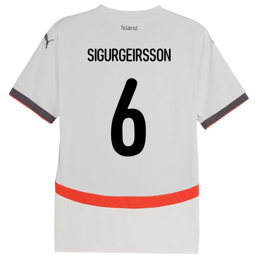 Danxen Kinder Island Rúnar Thór Sigurgeirsson #6 Weiß Auswärtstrikot Trikot 24-26 T-Shirt Schweiz