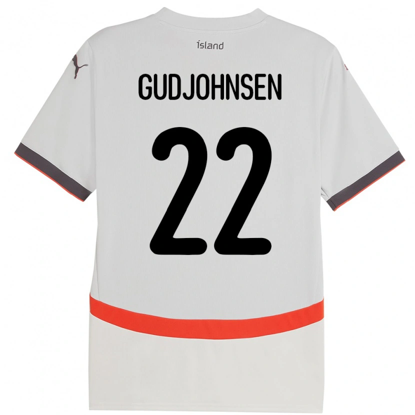 Danxen Kinder Island Andri Gudjohnsen #22 Weiß Auswärtstrikot Trikot 24-26 T-Shirt Schweiz