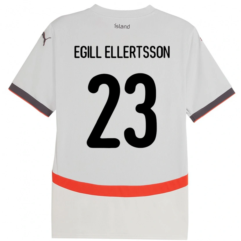 Danxen Kinder Island Mikael Egill Ellertsson #23 Weiß Auswärtstrikot Trikot 24-26 T-Shirt Schweiz