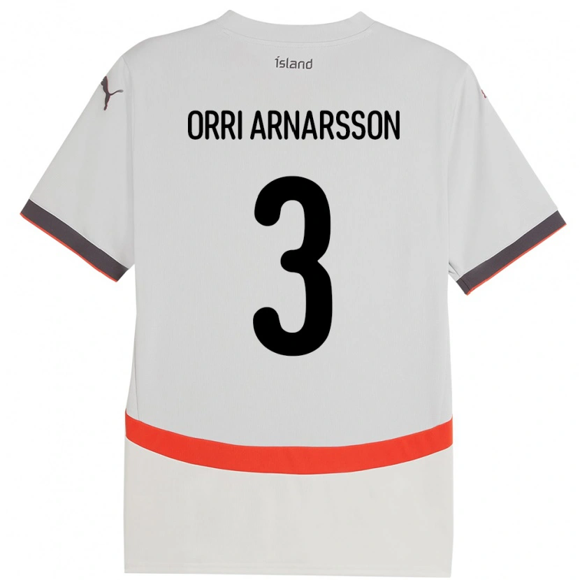 Danxen Kinder Island Egill Orri Arnarsson #3 Weiß Auswärtstrikot Trikot 24-26 T-Shirt Schweiz