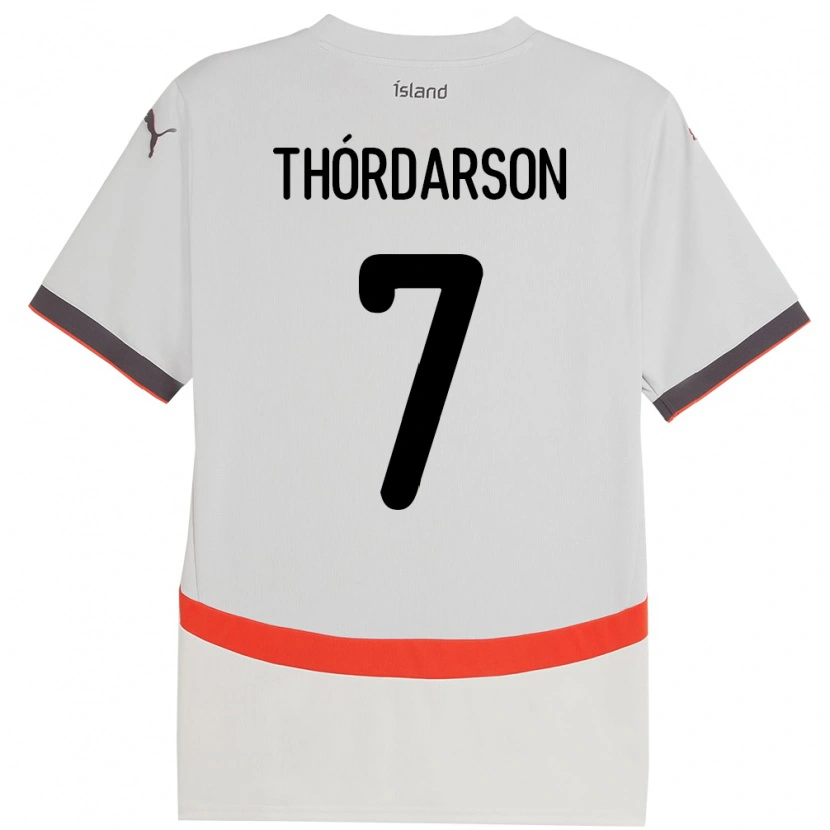 Danxen Kinder Island Stígur Thórdarson #7 Weiß Auswärtstrikot Trikot 24-26 T-Shirt Schweiz