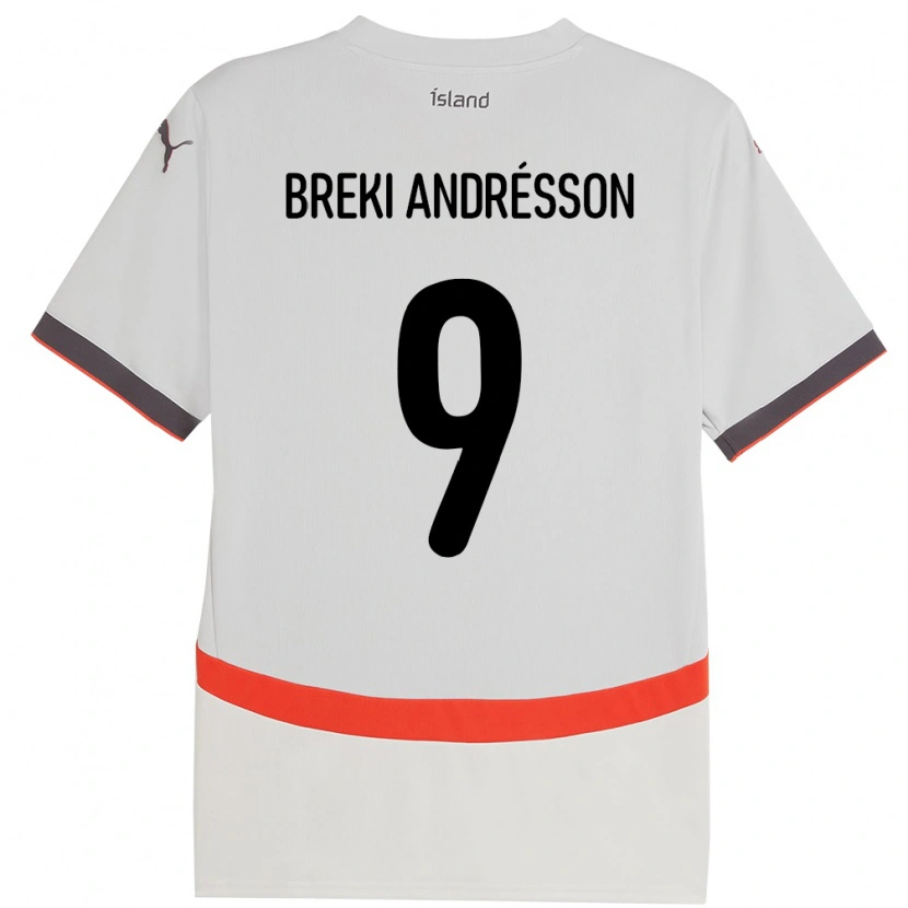 Danxen Kinder Island Benoný Breki Andrésson #9 Weiß Auswärtstrikot Trikot 24-26 T-Shirt Schweiz