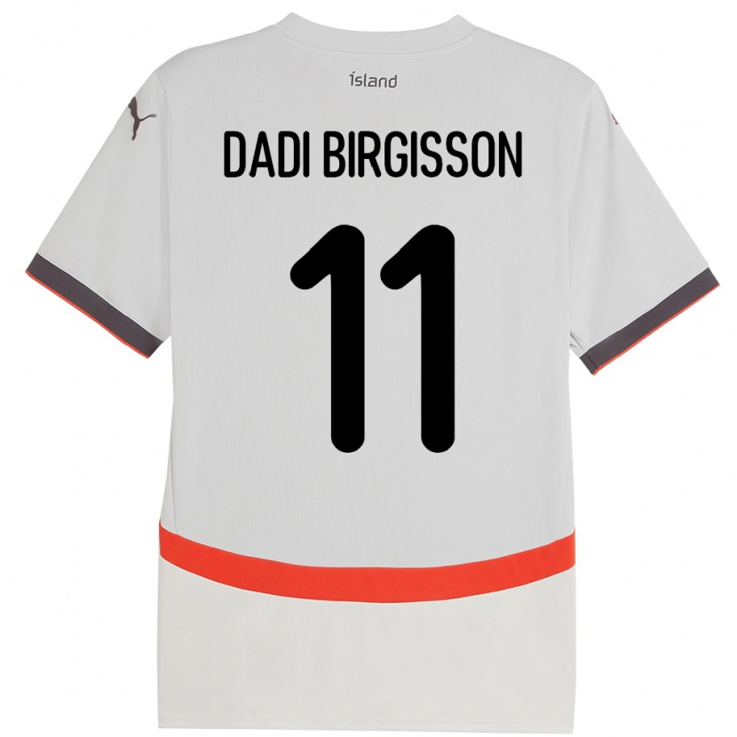Danxen Kinder Island Adolf Dadi Birgisson #11 Weiß Auswärtstrikot Trikot 24-26 T-Shirt Schweiz