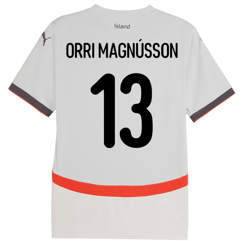 Danxen Kinder Island Ásgeir Orri Magnússon #13 Weiß Auswärtstrikot Trikot 24-26 T-Shirt Schweiz