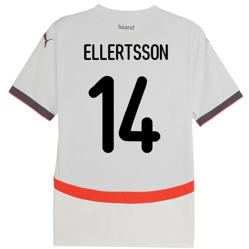Danxen Kinder Island Styrmir Jóhann Ellertsson #14 Weiß Auswärtstrikot Trikot 24-26 T-Shirt Schweiz