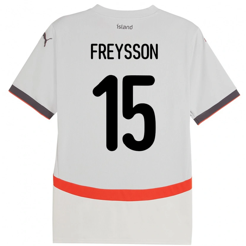 Danxen Kinder Island Fjölnir Freysson #15 Weiß Auswärtstrikot Trikot 24-26 T-Shirt Schweiz