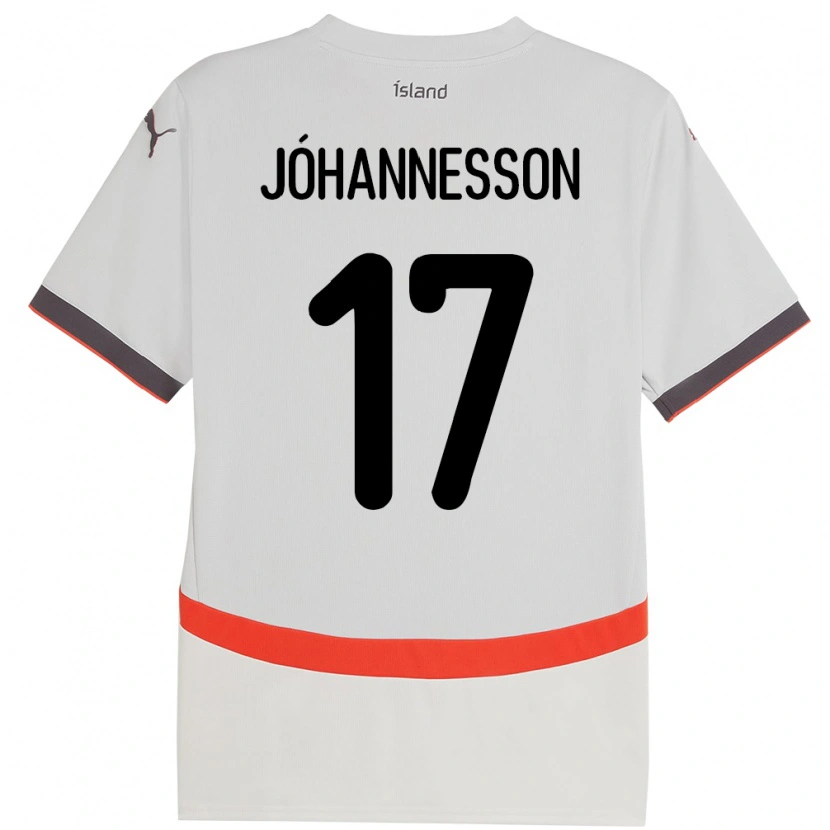 Danxen Kinder Island Daniel Jóhannesson #17 Weiß Auswärtstrikot Trikot 24-26 T-Shirt Schweiz
