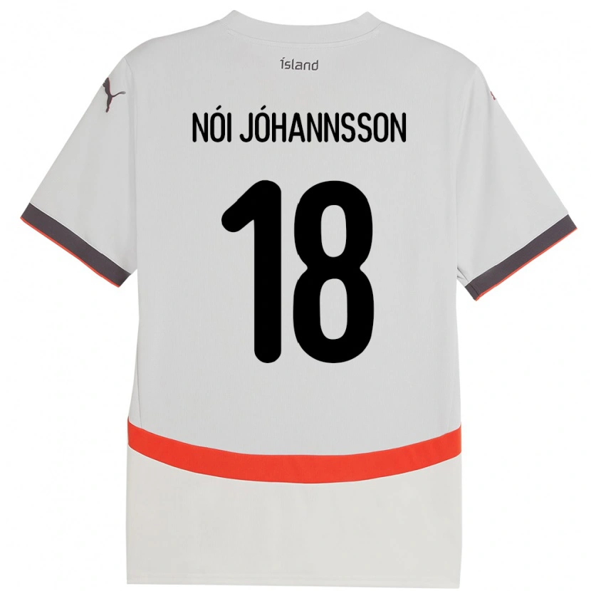 Danxen Kinder Island Sigurdur Nói Jóhannsson #18 Weiß Auswärtstrikot Trikot 24-26 T-Shirt Schweiz