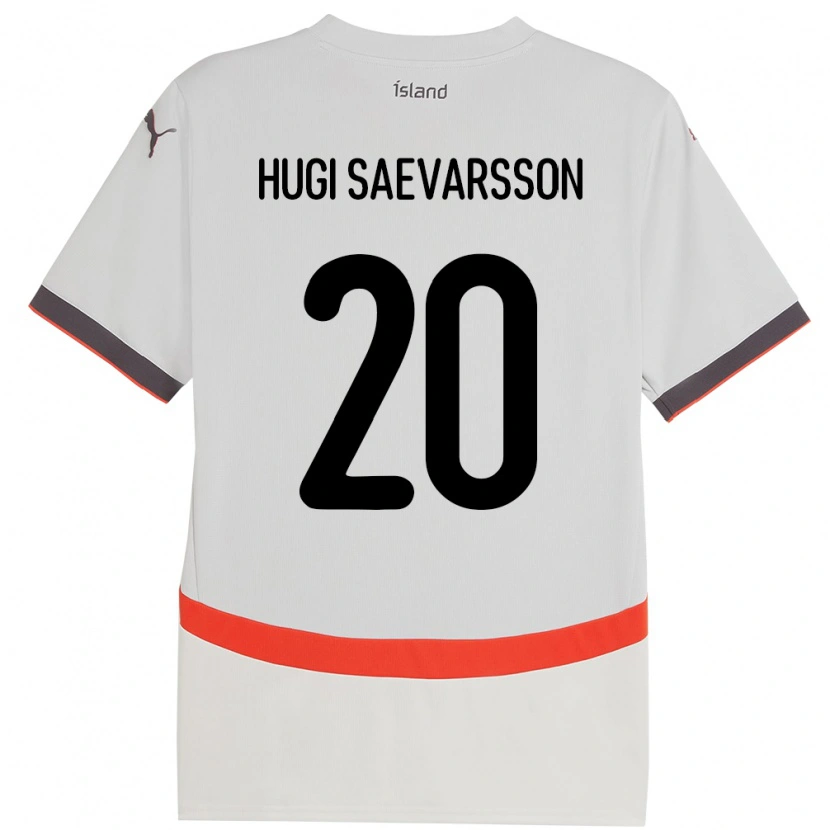 Danxen Kinder Island Róbert Hugi Saevarsson #20 Weiß Auswärtstrikot Trikot 24-26 T-Shirt Schweiz