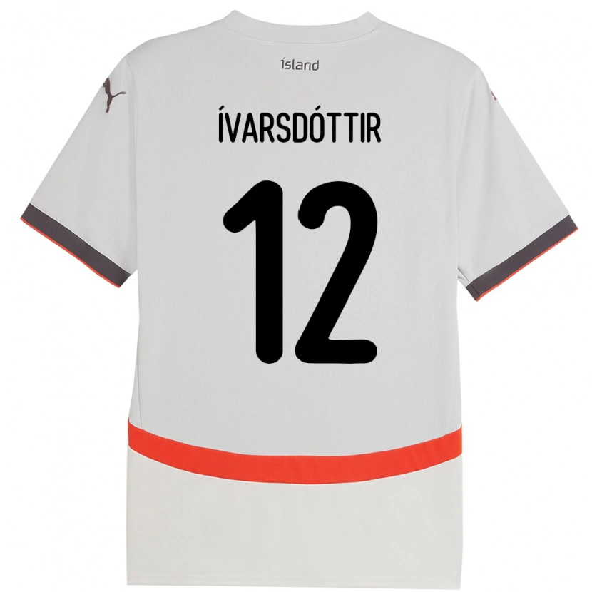 Danxen Kinder Island Telma Ívarsdóttir #12 Weiß Auswärtstrikot Trikot 24-26 T-Shirt Schweiz