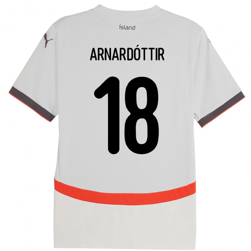 Danxen Kinder Island Guðrún Arnardóttir #18 Weiß Auswärtstrikot Trikot 24-26 T-Shirt Schweiz